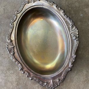 Oval Silver Serving Dish